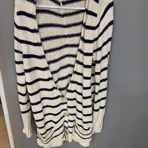 Free people beach striped cardigan